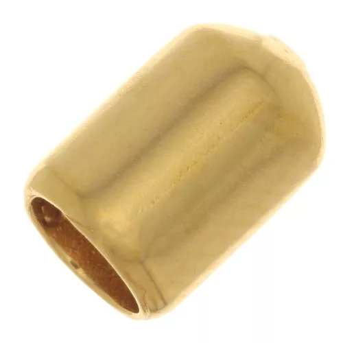 End caps for 4mm cord - 3 micron gold plated x1
