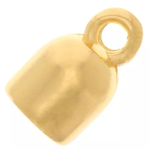 5mm cord end - Fine Gold plated x1