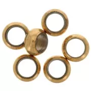 4mm 316 Stainless Steel Round crimp beads - Gold Tone x25