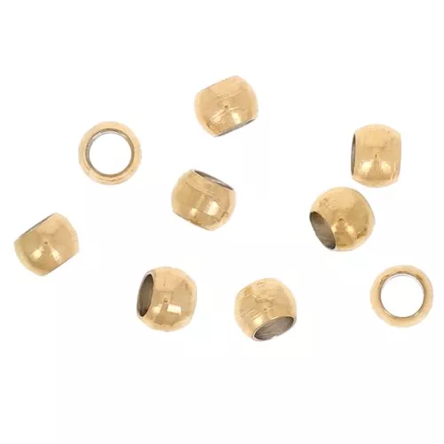 2mm 316 Stainless Steel Round crimp beads - Gold Tone x25