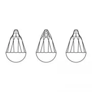 PureCrystal Cabochette drop 6026 20mm Black Diamond x1