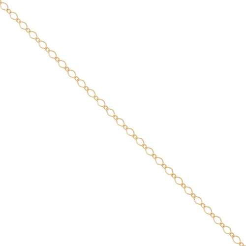 2mm Gold filled alternating Rombo mesh chain x50cm