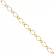 2mm Gold filled alternating Rombo mesh chain x50cm