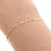 2mm Gold filled alternating Rombo mesh chain x50cm