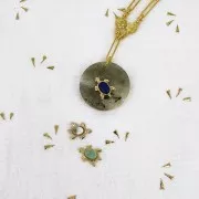 6x4mm Flat oval cabochon - palet - gemstone - Howlite x1