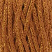 5mm Cotton Air Mix Macramé Cotton Cord Spool - Cinnamon - Gold x50m