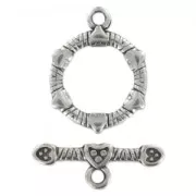 Toggle clasp 17mm Antique Silver Plating x1