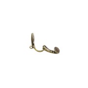 Clip earrings with crushed pad 10mm Bronze tone x2