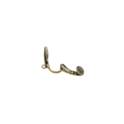 Clip earrings with crushed pad  10mm Bronze tone x2