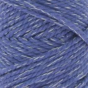 3mm Cotton cord spool for macramé - Mix Night Blue - Silver x50m