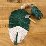 3mm Cotton cord spool for macramé - Mix Night Blue - Silver x50m