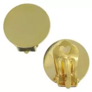 Ear clips with 18mm pad fine Gold plated x2