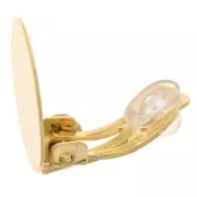Ear clips with 18mm pad fine Gold plated x2