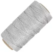 1mm Metallic Glitter 3 strands thread spool for macramé - Silver x125m