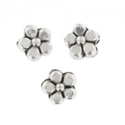 flowers 5mm Antique Silver Plating x10