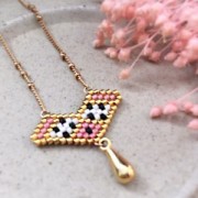 Charms drop  12mm fine Gold plated x10