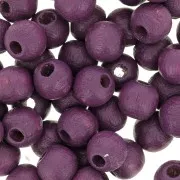 Wooden round beads 6mm Plum x25