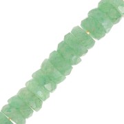 6x2mm Round faceted beads - Heishi gemstone - Aventurine x20