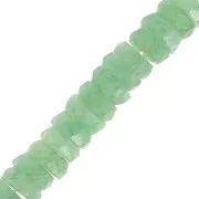 Heishi beads faceted rondelles - gemstone 6x2 mm - Aventurine x20