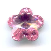 PureCrystal 4744 Flower Fancy Stone 10mm Light Rose x1