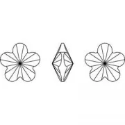 Cabochon Fleur PureCrystal 4744 10 mm Light Rose x1