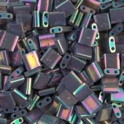 Miyuki Tila Beads 5x5x1.9 mm TL-1898 - Op Purple Gray Rainbow Luster x10g