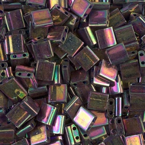 Miyuki Tila Beads 5x5x1.9 mm TL-1893 - Plum Gold Luster x10g