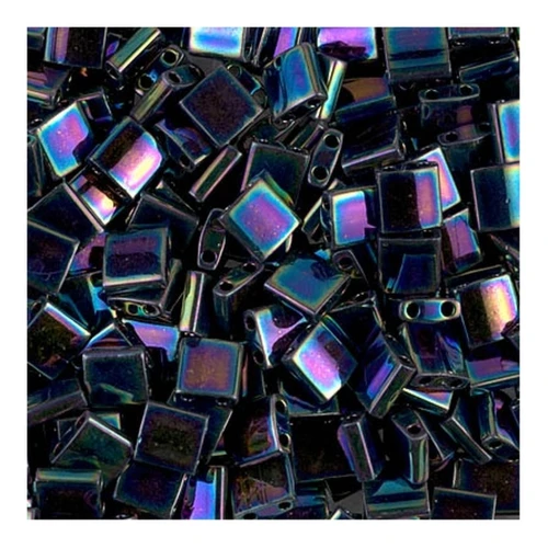 Miyuki Tila Beads 5x5x1.9 mm TL-0455 - Variegated Blue Iris Metallic x10g