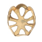 6x4mm Oval setting for flat back cabochon - Gold filled x1|raw }}