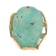 6x4mm Oval setting for flat back cabochon - Gold filled x1