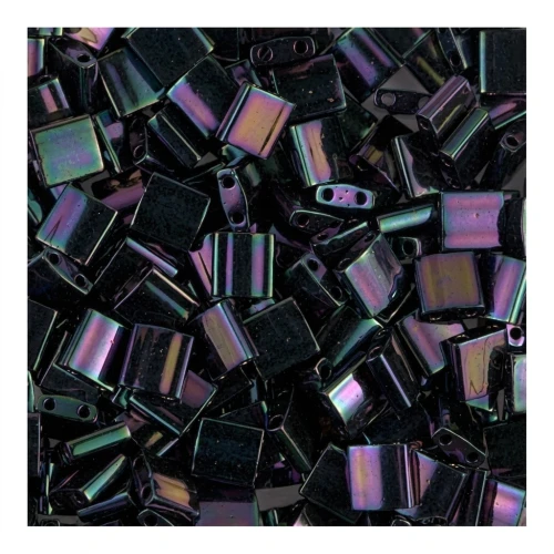 Miyuki Tila Beads 5x5x1.9 mm TL-0454 - Met Dark Plum Iris x10g