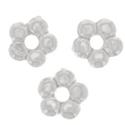 4.5mm 925 Sterling Silver spacer flower x4|raw }}