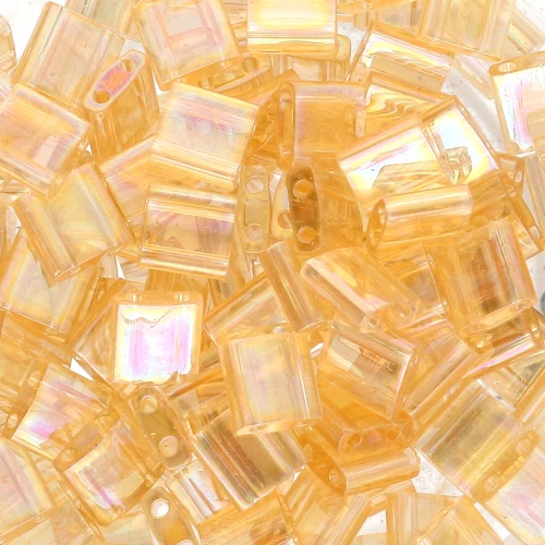 Miyuki Tila Beads 5x5x1.9 mm TL-0251 - Tr Lt Topaz AB x10g