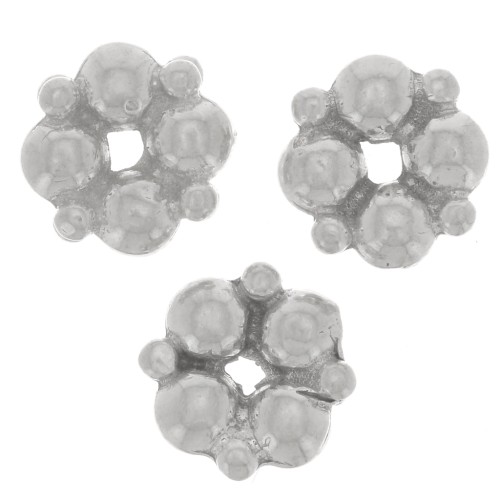 5mm 925 Sterling Silver spacer flower x1