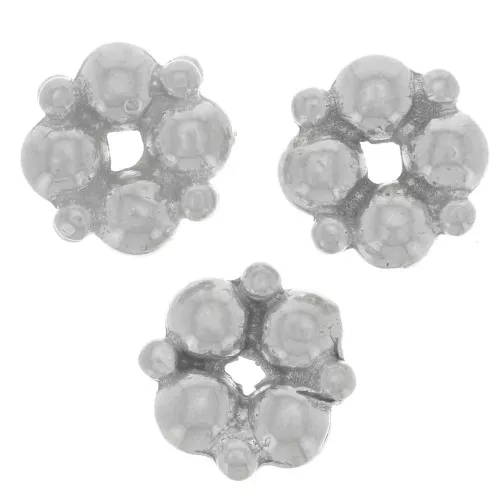 5mm 925 Sterling Silver spacer flower x1