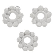 6mm 925 Sterling Silver spacer flower x4