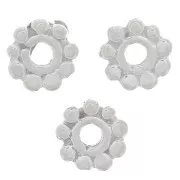 6mm 925 Sterling Silver spacer flower x4