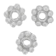 4mm 925 Sterling Silver spacer flower x4|raw }}