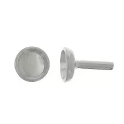 3mm cabochon holder rod - Silver Tone x1