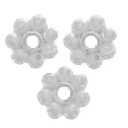 7mm 925 Sterling Silver spacer flower x1
