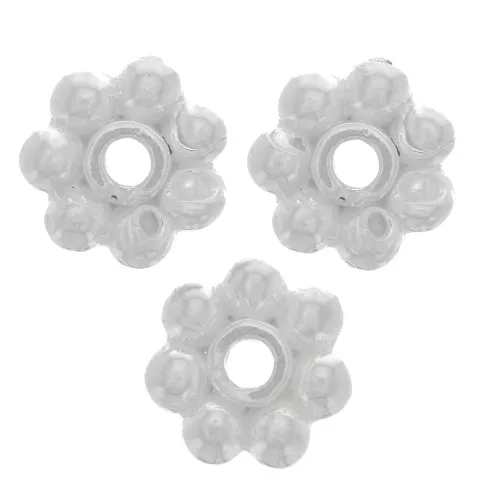 7mm 925 Sterling Silver spacer flower x1