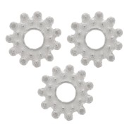 9mm 925 Sterling Silver spacer flower x1|raw }}