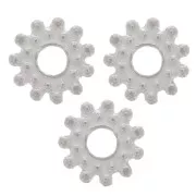 9mm 925 Sterling Silver spacer flower x1