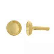 3mm cabochon holder rod - Fine Gold Plated x1