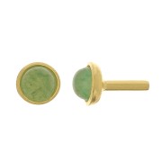 3mm cabochon holder rod - Fine Gold Plated x1