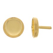 6mm cabochon holder rod - Fine Gold Plated x1|raw }}