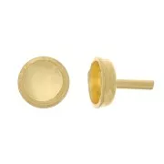 4mm cabochon holder rod - Fine Gold Plated x1