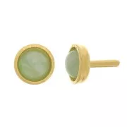 4mm cabochon holder rod - Fine Gold Plated x1