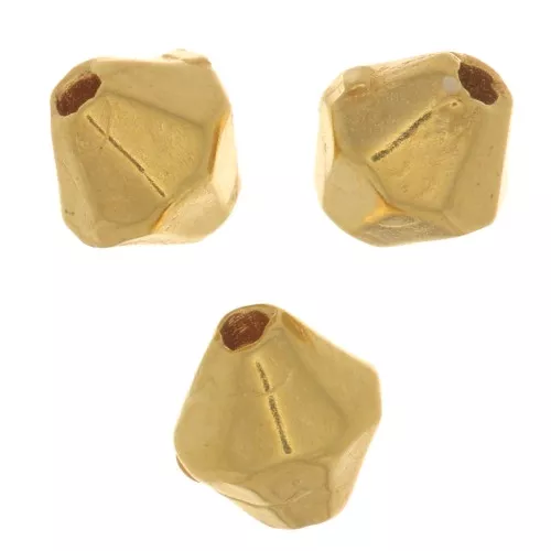 4mm bicones - 3 micron gold plated x4