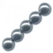 Pearly beads 12mm Dark Grey x15